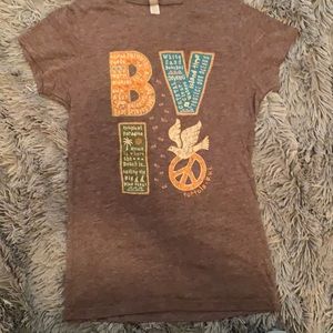 Next level T shirts.  Size small